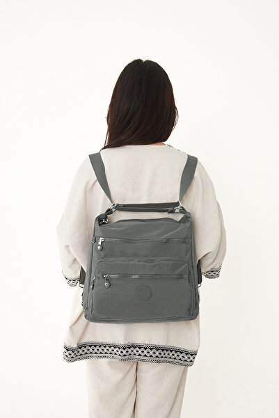 YOGII Sebe Model Women's Shoulder and Backpack with Seven Eyes Adjustable Strap Crinkle Water Resistant