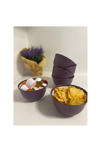 HOBBY LİFE 1.8 Liter Vera Bowl - 2 Large Size Purple Bowl