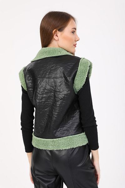 Reji Fur Garnished Leather Vest