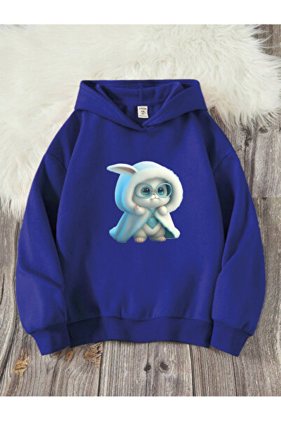 YUNAYT Dječja majica sa kapuljačom i printom