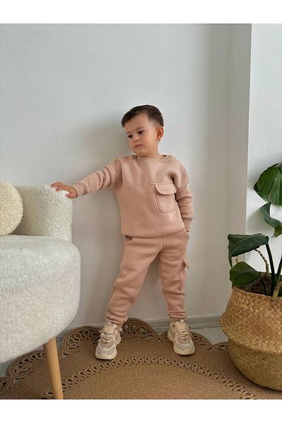 MİO Boy's Raised Pocket Detailed Bottom Top Set