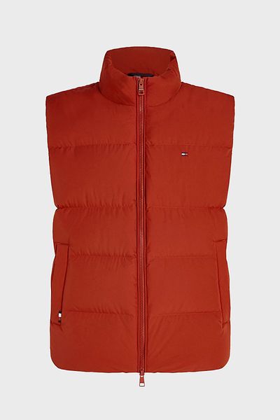 Tommy Hilfiger Down Padded Regular Fit Stand Collar Puffer Vest Men's Vest Mw0Mw37254 Xnn