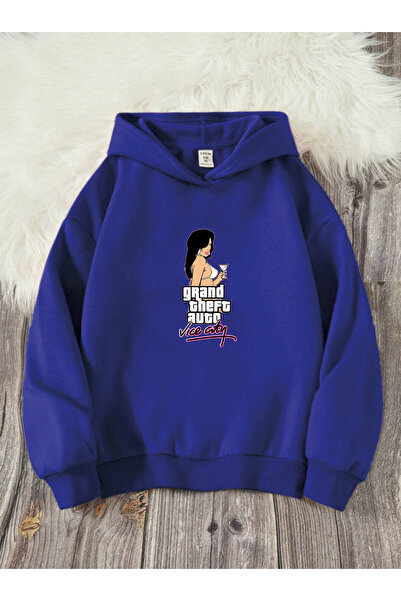 YUNAYT Dječja majica sa kapuljačom i printom