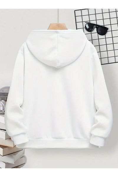 Baxia UNISEX COPII NEW YORK QUEENS IMPRIMAT FATA / BĂIEȚI OVERSIZE HODDIE Hanorac BEJ ALB NEGRU GRI