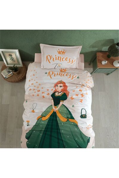 DENİZLİ ÇEYİZ Tiana Stone Color Clasy Single Ranforce Duvet Cover Set