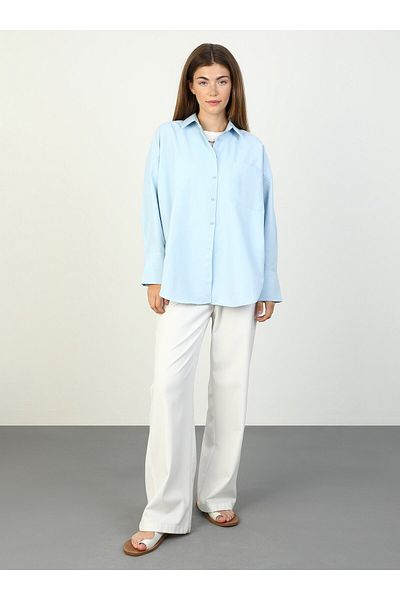 Benin Μπλουζάκι Benin γαλάζιο βαμβακερό oversize