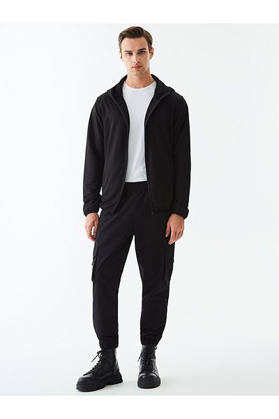 Ltb Black Sweatshirt Zip Hooded