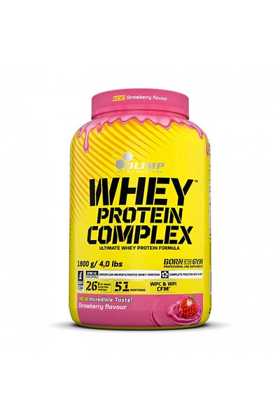 Olimp Whey Komplex Protein Strawberry Flavored Protein Powder Muscle Enhancer 1800gr