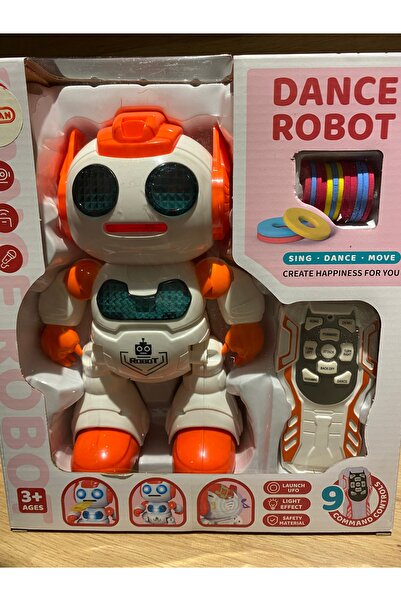 liss çarşı Disk Atan Dansçı Robot Kumandalı Sesli ve Işıklı Kutulu Gönderim