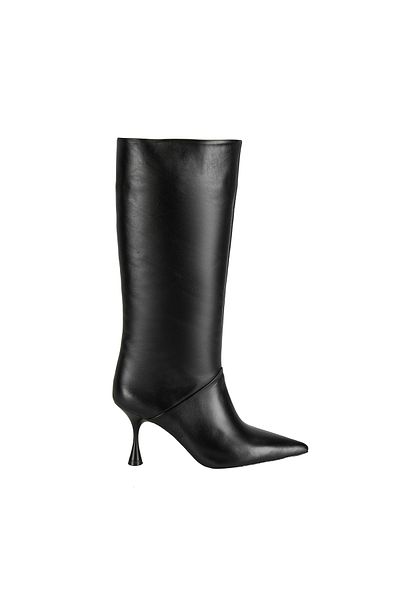 Desa Women's Black Heeled Leather Boots