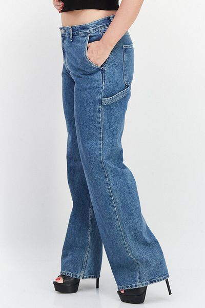 Esprit Women Regular Fit High Waist Non-stretchable Denim Jeans, Blue
