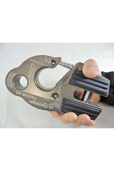 Factor 55 Ultrahook Winch Hook & Shackle Mount Assembly - Gray