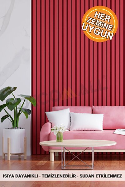 DECOMALL Code124 KENDİNDEN YAPIŞKANLI DUVAR KAPLAMA AHŞAP ÇİTA GÖRÜNÜMLÜ FOLYO İSKANDİNAV PANEL (100X300cm)