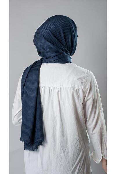 HÜRREM BONE Σάλι βισκόζης με ρίγες βενζίνης με ύφασμα Bursa 202111 _17