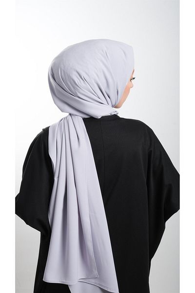 HÜRREM BONE Πέτρινο Απλό Κλασικό Σάλι Medina Silk Απλό 202103 _46