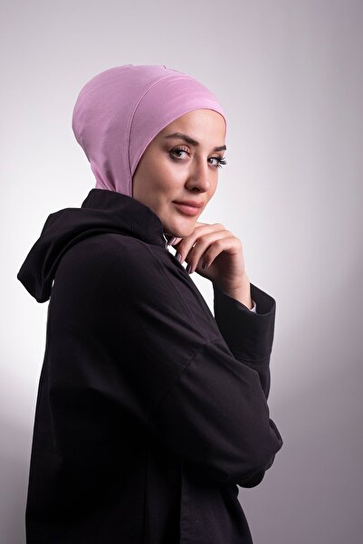 HÜRREM BONE غطاء محرك السيارة المتشابك باللون الوردي العملي من قماش الفسكوز ل...