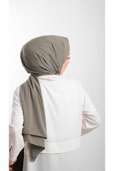 HÜRREM BONE Dark Mink Απλό Κλασικό Σάλι Medina Silk Απλό 202103 _38