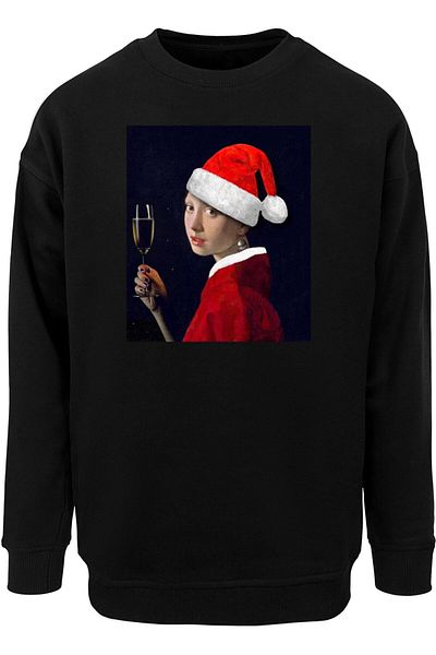 Merchcode Vermeer - Santa Girl Perlenohrring Sweat-Crewneck