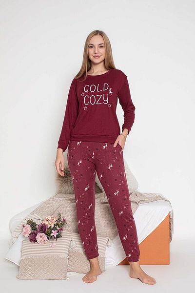GUAVA+ Set de pijamale termice cu mânecă lungă pentru femei