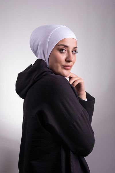 HÜRREM BONE White Practical Ready Interlocking Bonnet Viscose Fabric Hijab Sports 2106_42