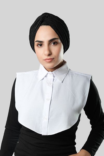 HÜRREM BONE White Shirt Collared Neck Collar Terikoton Plain 1015_42