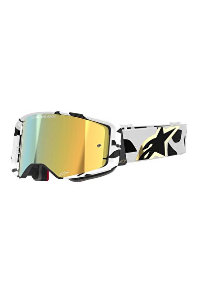 Alpinestars Supertech Corp Goggle Kross Gözlüğü Beyaz / Altın