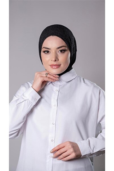 HÜRREM BONE Ασημί Πρακτικό έτοιμο μαντήλι Hijab με άμμο ύφασμα με κουμπώματα στην πλάτη 2206_101