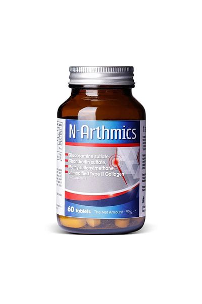 N-Arthmics 60 Tablets of Glucosamine, Chondroitin, Msm, Collagen Type Ii - Acne Extract, Hyaluronic Acid and Vit D