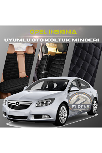 SHOOPLAA طقم وسادة مقعد السيارة Opel Insignia باللون الأسود مع جيوب ريش تايلا...
