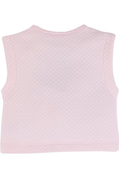İdilbaby&Mamino İdilbaby&Mamino Baby Girl Pink Quilted 100% Cotton Combed Cotton Vest