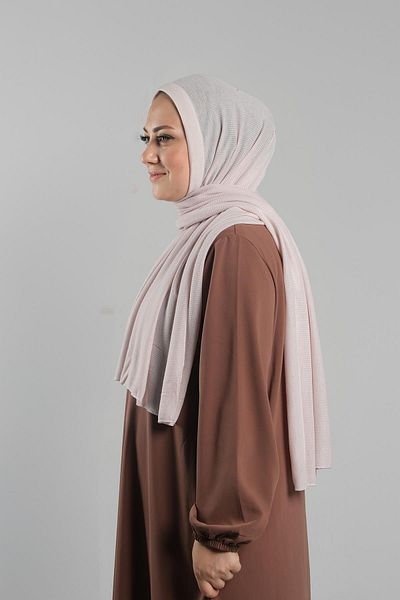 HÜRREM BONE Πούδρα Practical Ready-Made Hijab Shawl Πλεκτό Ύφασμα απλό 2118_06