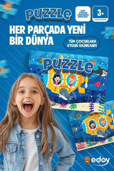 edoy Submarine Minik Eller İçin Büyük Eğlence: 24 Parça Çocuk Puzzle!