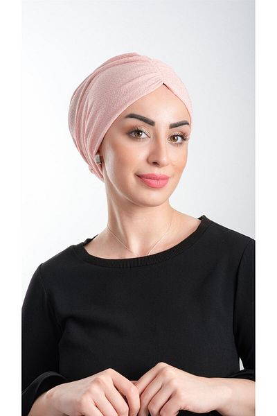HÜRREM BONE Πούδρα Practical Ready-Made Hijab Bonnet Fukuro Glittery Gathered 2116_06