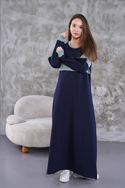 WestBound Rib Detailed Color-Blocking Women's Sports Dress - Mint