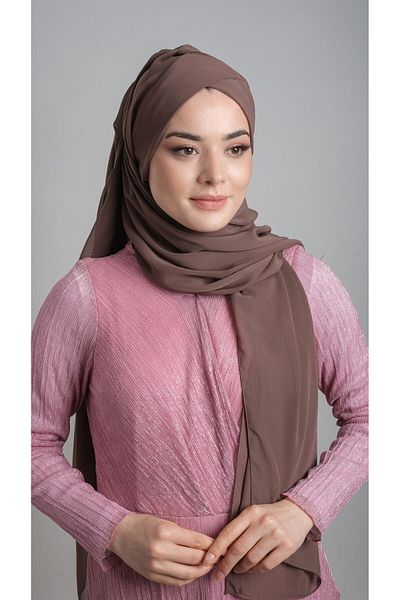 HÜRREM BONE Mink Practical Ready-made Interlocking Bone Shawl Chiffon Self-bonded Single Banded 1453_10
