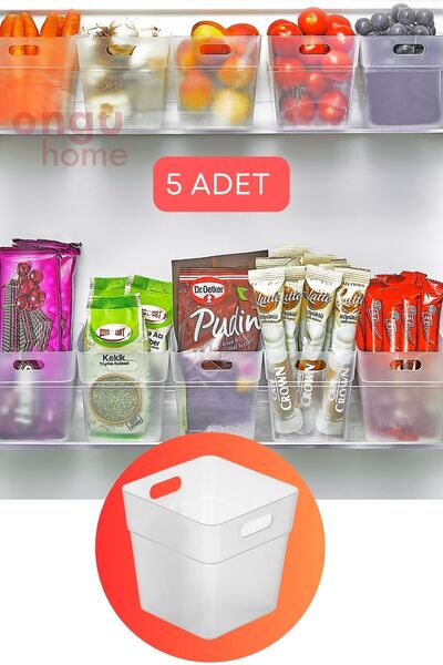 ongu home 5'li Buzdolabı Düzenleyici Kapak İçi Organizer Çok Amaçlı Düzenleyi...