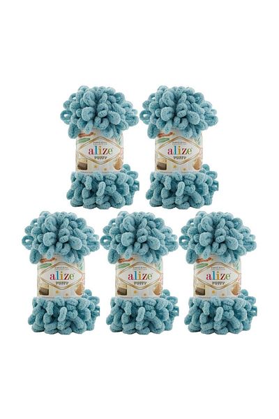 Alize 5άδα Puffy Χειροποίητο Νήμα Πλεξίματος - 414 Αζούρ