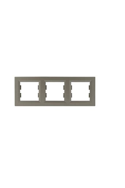 Schneider Electric Schneider Asfora Bronze Triple Frame Horizontal Set