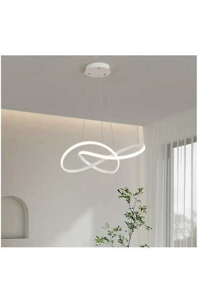 Lambadar Sonsuzluk Model Tekli Sarkıt Led Beyaz Işık Ultra Power Led Avize Salon Mutfak Oda Hol Ledli Avize