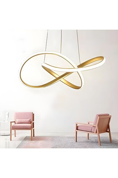 Lambadar Sonsuzluk Model Tekli Sarkıt Led Beyaz Işık UltraPower Led Avize Salon Mutfak Oda Hol Ledli Avize