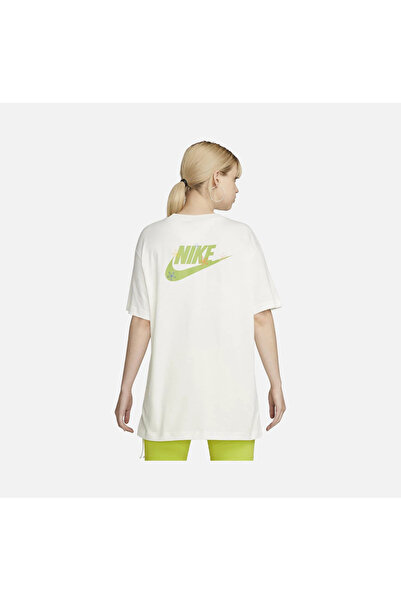 Nike Sportswear Boy Friend Graphix Short-Sleeve Krem Kadın T-shirt