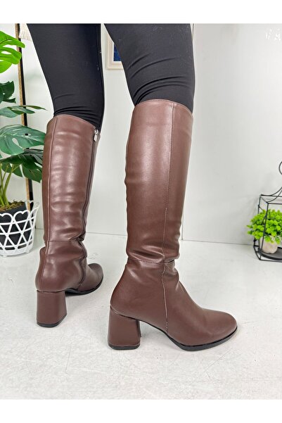 İmerShoes Щоденні жіночі високі черевики на підборах із застібкою-блискавкою нижче коліна 3001