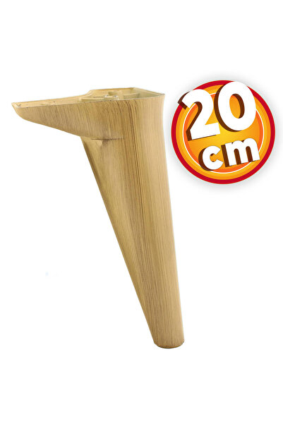 NZB Mobilya Kanepe Sehpa Puf Koltuk Ayağı 20 Cm Kahverengi Ahşap Desenli Baza...