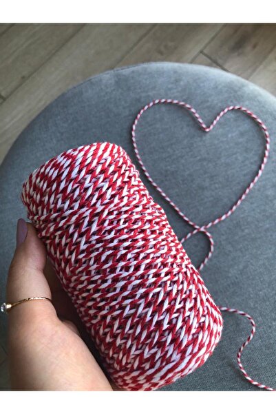 Pretty Pearl Marteniçka ipi Kırmızı beyaz ipi  bileklik ipi Şans Dilek Arkada...