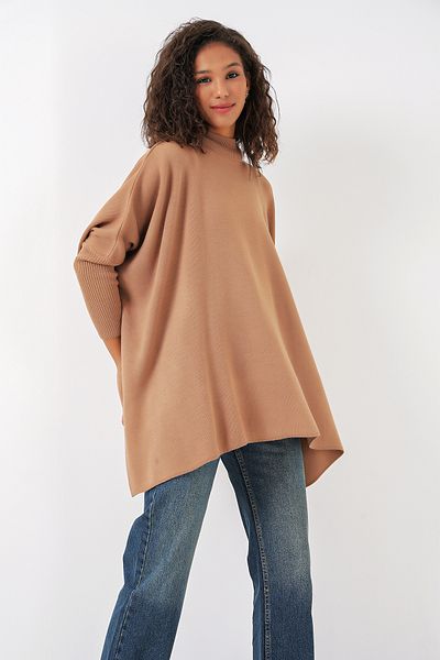 Bigdart 15783 Poncho-Pullover mit Schlitz – Kekse