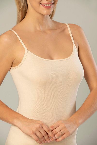 ERDEM İÇ GİYİM Erdem Ten Cotton Undershirt Ribbed Undershirt 2153
