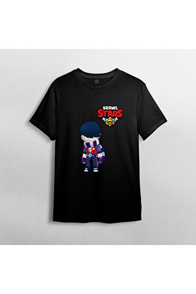 Pixxa Brawl Stars Edgar %100 Pamuklu Bisiklet Yaka Çocuk T-Shirt