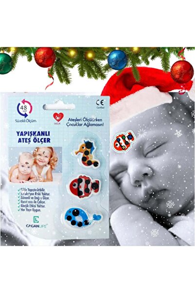 Genel Markalar 4 Paket Sticker Şeklinde Çocuk & Bebek Için Yapışkanlı Ateş Ölçer