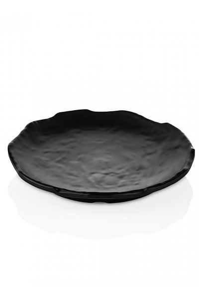 Külsan Dinner plate melamine mat black color size 28 cm