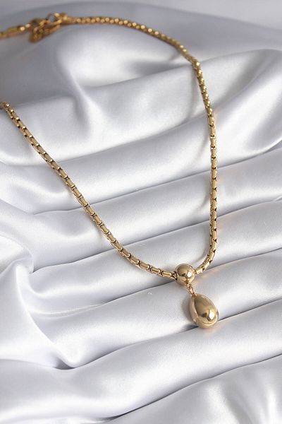 Skygo 316L Steel Gold Color Snake Back Chain Model Drop Pendant Women's Necklace - TJ-BKO8288